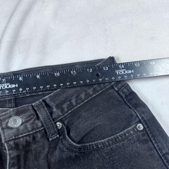 Levis 505 Jeans Mens 29x34 Gray Black Wash Straight Leg Denim Mid Rise Zip Fly - Picture 8 of 9